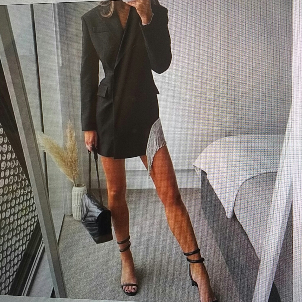 ZARA - limited edition rhinestone jacket dress